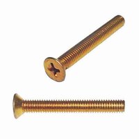 FPMS834B #8-32 x 3/4" Flat Head, Phillips. Machine Screw, Coarse, Brass