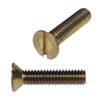 FMS58112B 5/8"-11 X 1-1/2" Flat Head, Slotted, Machine Screw, Coarse, Brass