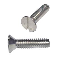 M4-0.7 X 16 mm Flat Head, Slotted, Machine Screw, Coarse, DIN 963, 18-8 (A2) Stainless