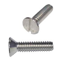 FMS010114S #10-24 x 1-1/4" Flat Head, Slotted, Machine Screw, Coarse, 18-8 Stainless