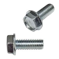 #10-24 x 1-1/2" Hex Washer Head, No Slot, Machine Screw, Coarse, Zinc