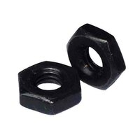 #10-24 Hex Machine Screw Nut, Low Carbon, Coarse, Black Oxide