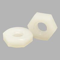 MSNF6N #6-40 Hex Machine Screw Nut, Fine, Nylon