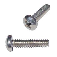 MPPMS356S M3-0.5 X 6 mm Pan Head, Phillips, Machine Screw, Coarse, DIN 7985A, 18-8 (A2) Stainless