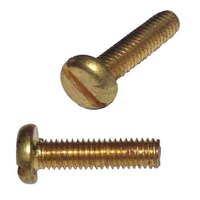 MPMS6130B M6-1.0 X 30 mm Pan Head, Slotted, Machine Screw, Coarse, Brass