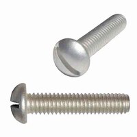 RMS812A #8-32 X 1/2" Round Head, Slotted, Machine Screw, Coarse, Aluminum