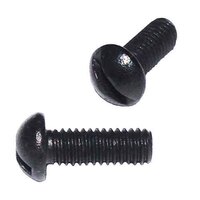 RMS812BZ #8-32 X 1/2" Round Head, Slotted, Machine Screw, Coarse, Black Oxide