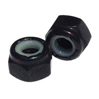 NE14BZ 1/4"-20 Nylon Insert Locknut, (NE), Coarse, Low Carbon, Black Zinc