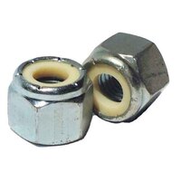 NU38 3/8"-16 Heavy Nylon Insert Locknut, (NU), Coarse, Low Carbon, Zinc