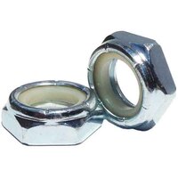 NTE716 7/16"-14 Thin Height Nylon Insert Locknut, (NTE), Coarse, Low Carbon, Zinc