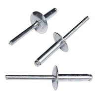 1/8" X 1/8" Blind Rivet, Large Flange, Aluminum Rivet/Steel Mandrel