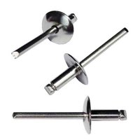 1/8" X 1/8" Blind Rivet, Large Flange, All Stainless Rivet/Mandrel