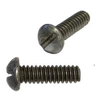 RMSF658P #6-40 X 5/8" Round Head, Slotted, Machine Screw, Fine, Plain