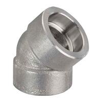 1-1/2" 45 Deg. Elbow, Forged 3000#, Socket Weld, T316/316L Stainless