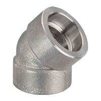 45EL12FSW3S316 1/2" 45 Deg. Elbow, Forged, Socket Weld, Class 3000, T316/316L Stainless