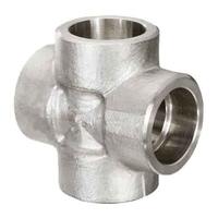 1-1/2" Cross, Forged, Socket Weld, Class 3000, T304/304L Stainless