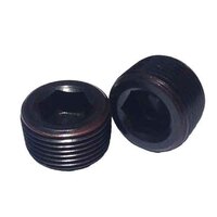 1"-11-1/2  NPT, Socket Pipe Plug, Dry-Seal, 3/4" Taper, Alloy Black Oxide