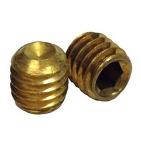 #10-24 X 3/4" Socket Set Screw, Cup Point, Coarse, Brass