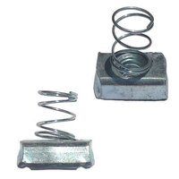 1/4"-20 Spring Nut (for Channel), Regular, Zinc