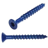 1/4" x 1-1/4" Flat Head, 6-lobe (Torx), Concrete Screw Anchor, Titen Turbo, Blue