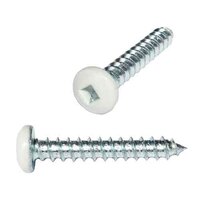 PSQTS10112PW #10 X 1-1/2" Pan Head, Square Drive, Tapping Screw, Type A, Polar White