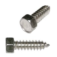 IHTS144S #14 X 4" Indented Hex Head, Tapping Screw, Type A, 18-8 Stainless