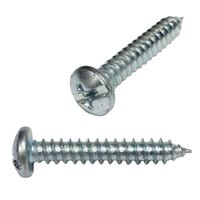PCTS10112 #10 X 1-1/2" Pan Head, Combo Phillips/Slotted, Tapping Screw, Type A, Zinc