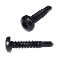 PSQTEK812BZ #8 X 1/2" Pan Head, Square Drive, Self-Drilling Screw, Black Zinc