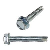 5/16"-18 X 2" Hex Washer Head, Un-Slotted, Thread Cutting Screw, Type-23, Zinc