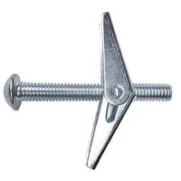 TBR383 3/8"-16 X 3" Round Head, Slotted, Toggle Bolt, Zinc