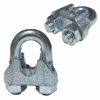 WRC14 1/4" Wire Rope Clip, Malleable, Zinc