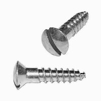 OWS12114S #12 X 1-1/4" Oval Head, Slotted, Wood Screw, 18-8 Stainless